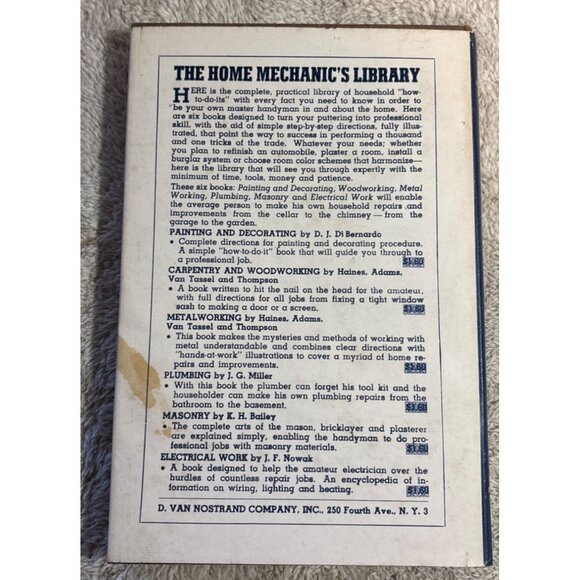 Vtg Home Mechanics Library Metalworking Masonry Plumbing Carpentry Painting - Picture 5 of 16